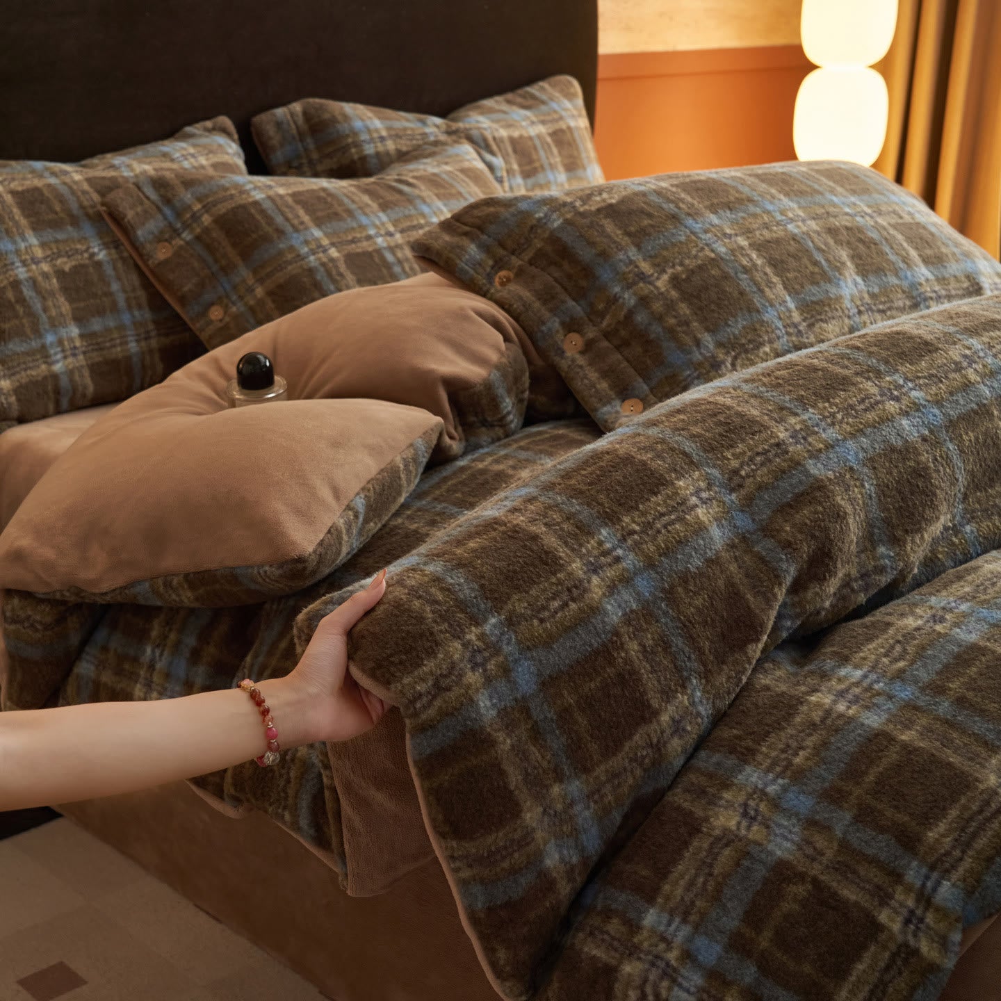 Set di biancheria da letto classica scozzese e calda (4 pezzi) - image 44