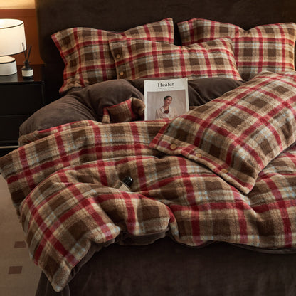 Set di biancheria da letto classica scozzese e calda (4 pezzi) - image 27
