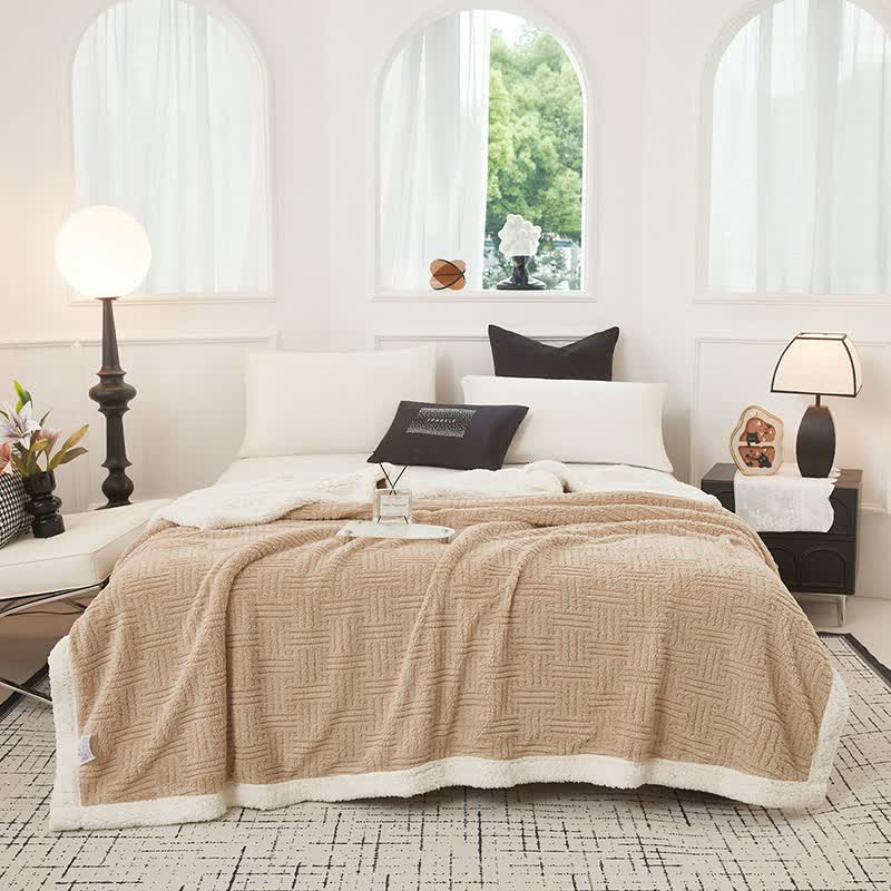 Coperta in peluche jacquard a quadri - image 16