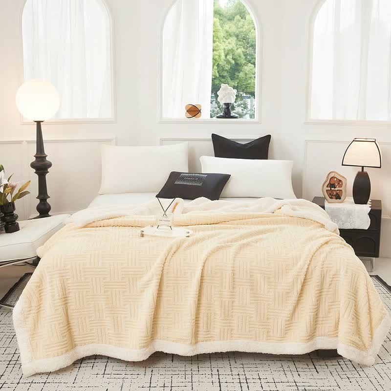 Coperta in peluche jacquard a quadri - image 14