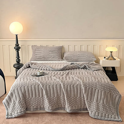 Coperta in peluche con trama geometrica Ownkoti - image 7