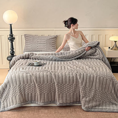 Coperta in peluche con trama geometrica Ownkoti - image 8