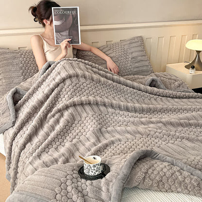 Coperta in peluche con trama geometrica Ownkoti - image 14