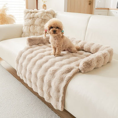 Divano letto in peluche massiccio per animali domestici Ownkoti - Albicocca - 75cm x 75cm - image 14