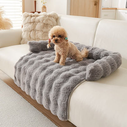 Divano letto in peluche massiccio per animali domestici Ownkoti - Grigio scuro - 75cm x 75cm - image 5