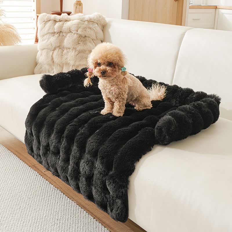 Divano letto in peluche massiccio per animali domestici Ownkoti - Nero - 75cm x 75cm - image 16