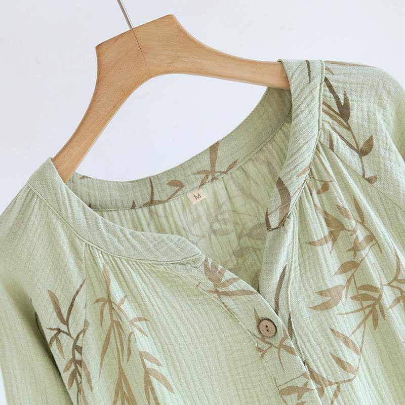 Camicia da notte con bottoni in garza di cotone e bambù Ownkoti - image 2