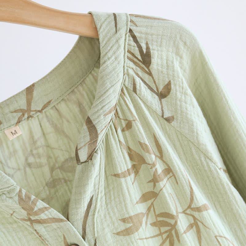 Camicia da notte con bottoni in garza di cotone e bambù Ownkoti - image 3