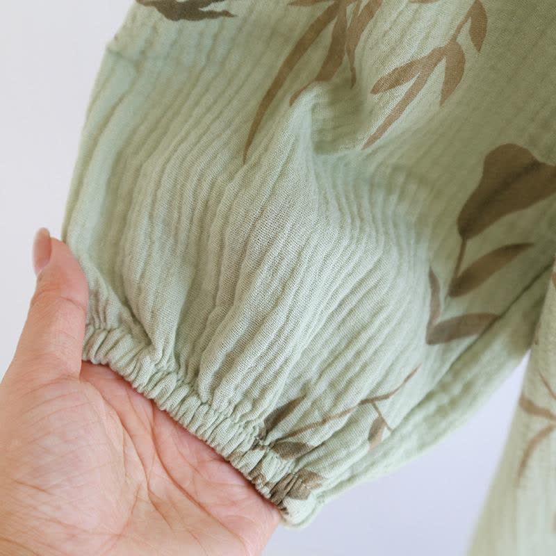 Camicia da notte con bottoni in garza di cotone e bambù Ownkoti - image 4