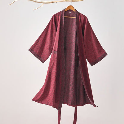 Kimono in garza di cotone ispirato al Natale di Ownkoti - Rosso - XL - image 8