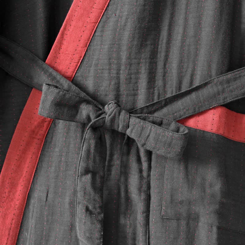 Kimono in garza di cotone tinta unita minimalista Ownkoti - image 5