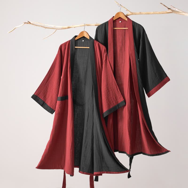 Kimono in garza di cotone tinta unita minimalista Ownkoti - image 1