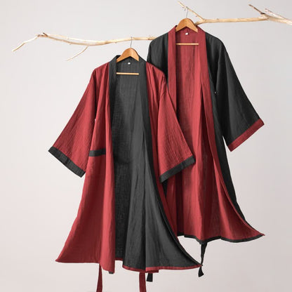 Kimono in garza di cotone tinta unita minimalista Ownkoti - image 1