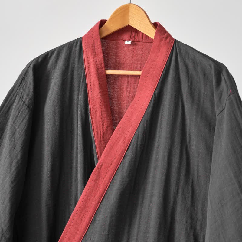 Kimono in garza di cotone tinta unita minimalista Ownkoti - image 4