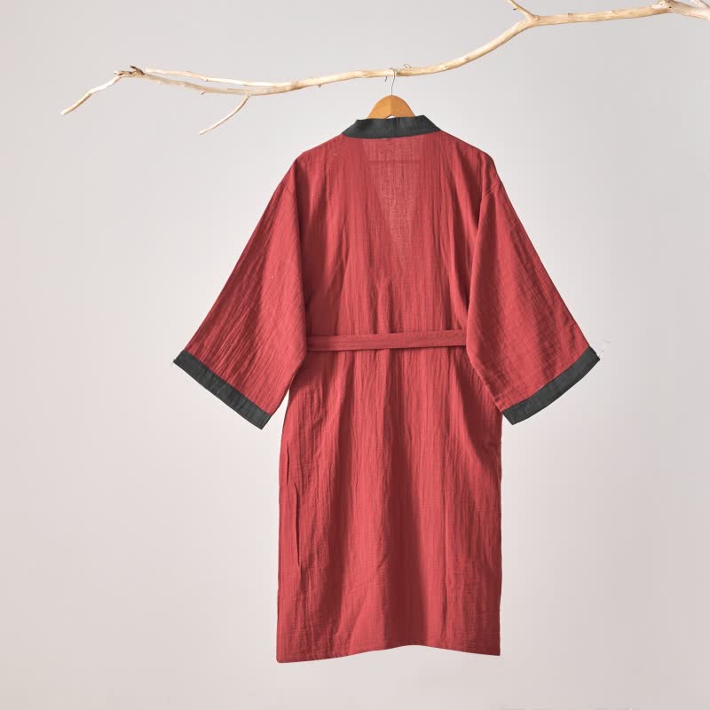 Kimono in garza di cotone tinta unita minimalista Ownkoti - image 10