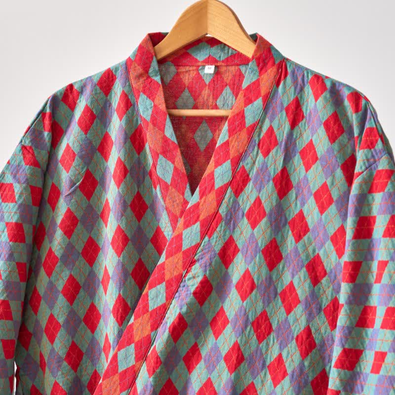Kimono in garza di cotone a rombi Ownkoti Classic - image 13