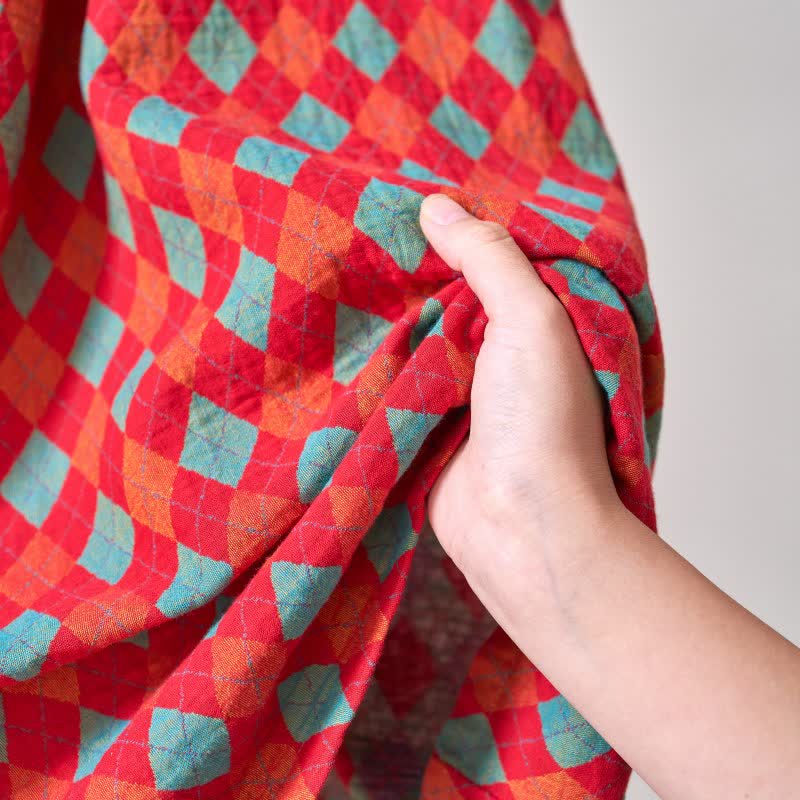 Kimono in garza di cotone a rombi Ownkoti Classic - image 8