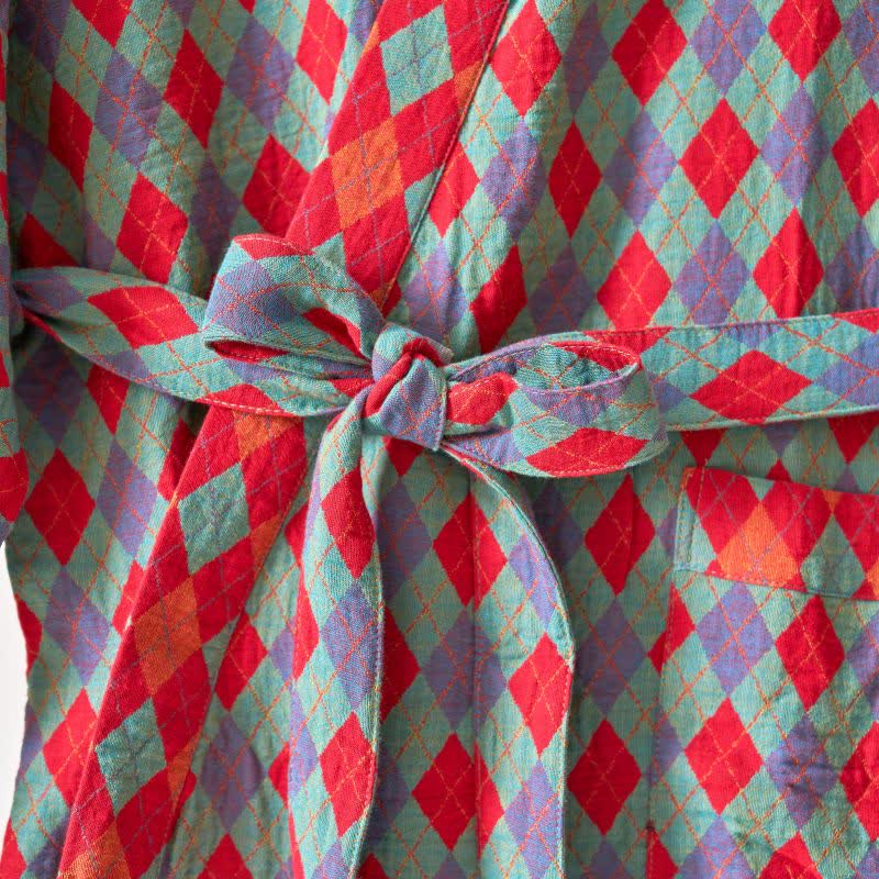 Kimono in garza di cotone a rombi Ownkoti Classic - image 14