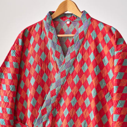 Kimono in garza di cotone a rombi Ownkoti Classic - image 4