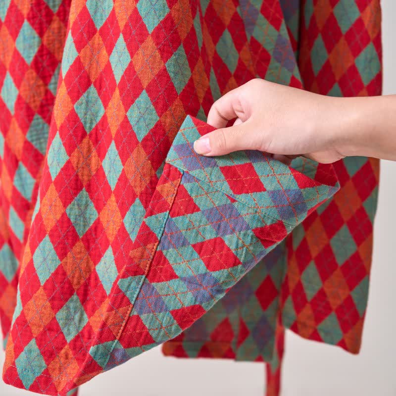 Kimono in garza di cotone a rombi Ownkoti Classic - image 9