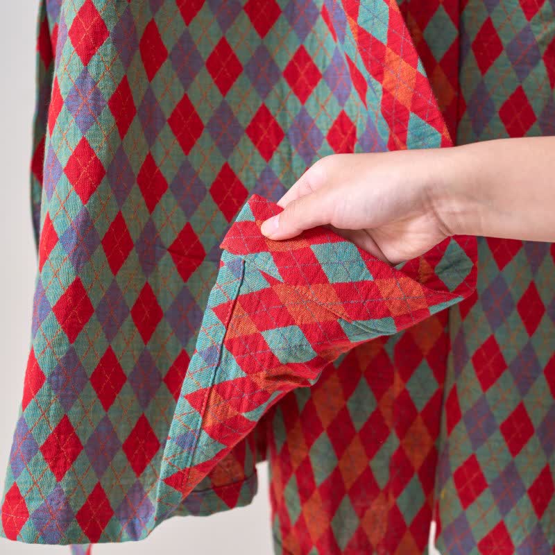 Kimono in garza di cotone a rombi Ownkoti Classic - image 16