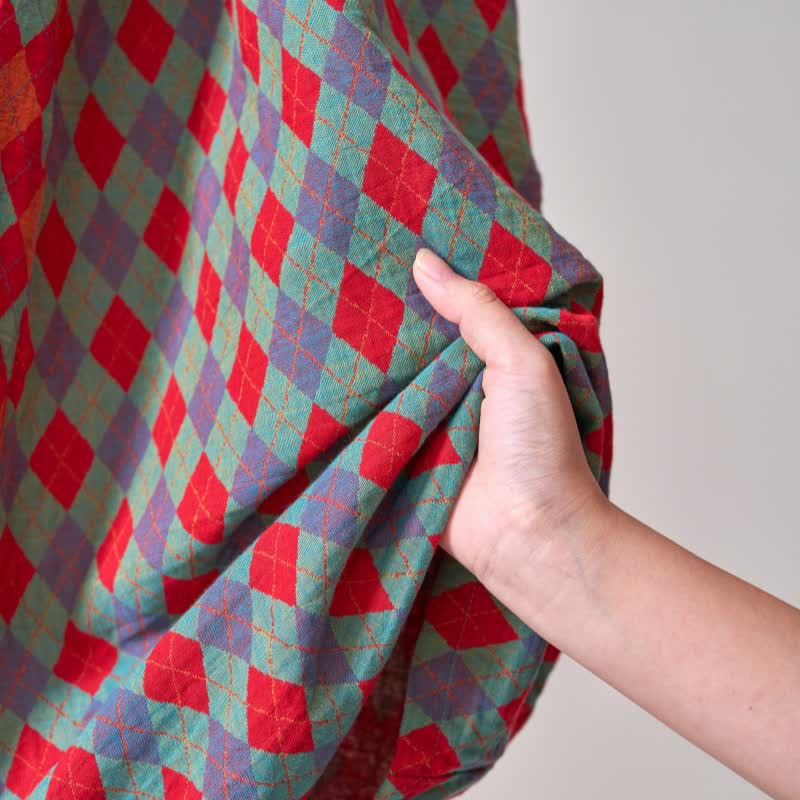 Kimono in garza di cotone a rombi Ownkoti Classic - image 15