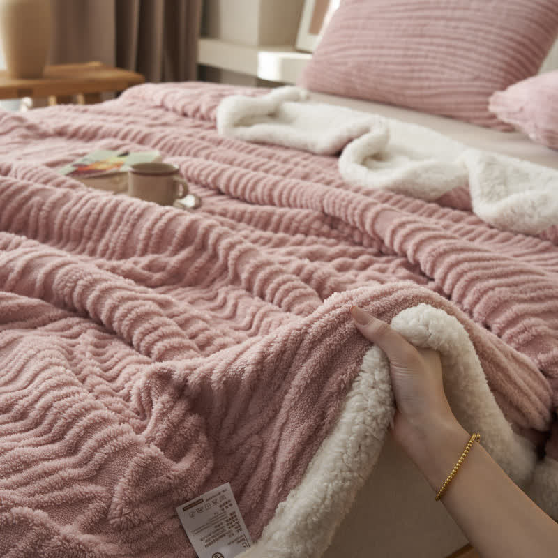 Coperta in sherpa jacquard con motivo ad albero Ownkoti - image 3