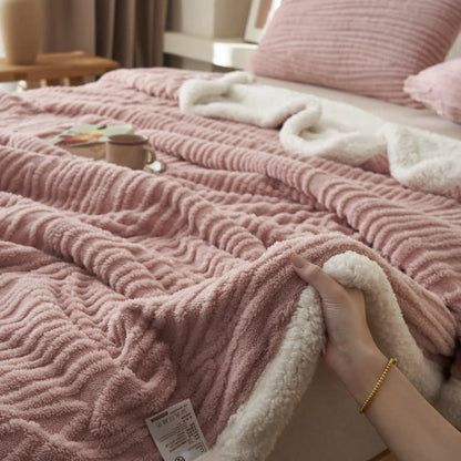 Coperta in sherpa jacquard con motivo ad albero Ownkoti - image 3