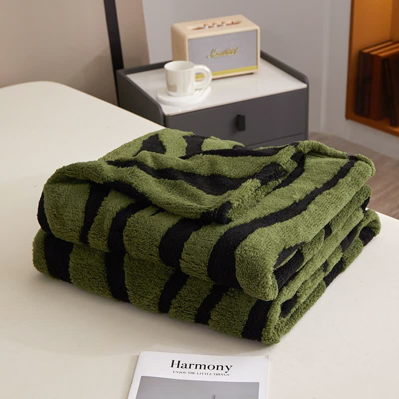 Coperta moderna con stampa zebrata Ownkoti - Verde - Matrimoniale - image 7