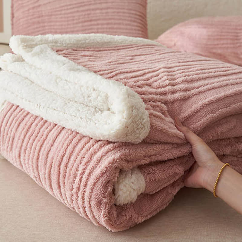 Coperta in sherpa jacquard con motivo ad albero Ownkoti - image 5