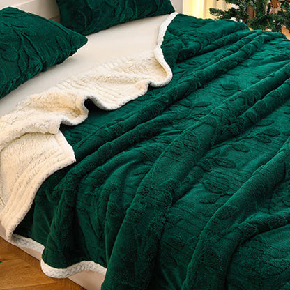 Coperta reversibile con trama a foglia Ownkoti - image 6