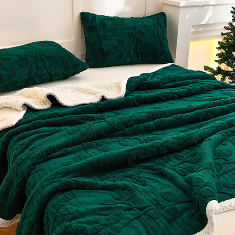 Coperta reversibile con trama a foglia Ownkoti - image 5