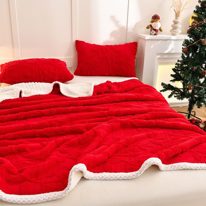 Coperta reversibile con trama a foglia Ownkoti - image 1