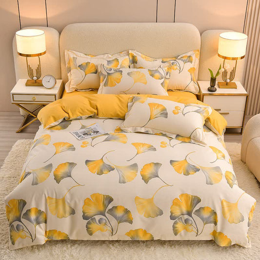 Set di biancheria da letto in cotone Ginkgo Timeless Ownkoti (4 pezzi) - Matrimoniale Grande - image 0