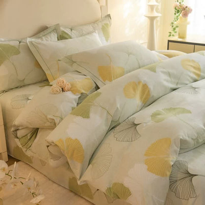 Set di biancheria da letto in cotone Ownkoti Fresh Ginkgo (4 pezzi) - image 3