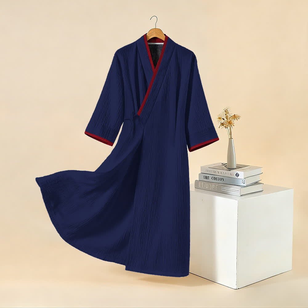 Accappatoio kimono unisex minimalista in garza di cotone - image 11