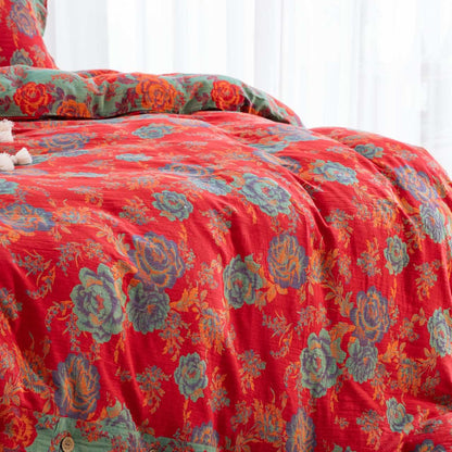 Biancheria da letto in garza di puro cotone Ownkoti Peony (4 pezzi) - image 3