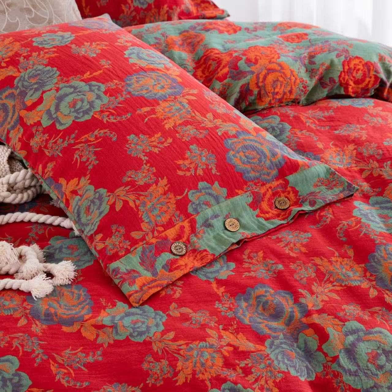 Biancheria da letto in garza di puro cotone Ownkoti Peony (4 pezzi) - image 4