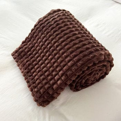 Coperta scozzese spessa e calda - Marrone scuro - 200cm x 230cm - image 18
