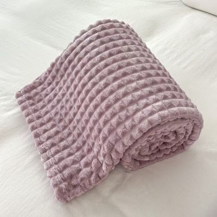 Coperta scozzese spessa e calda - Viola - 200cm x 230cm - image 1
