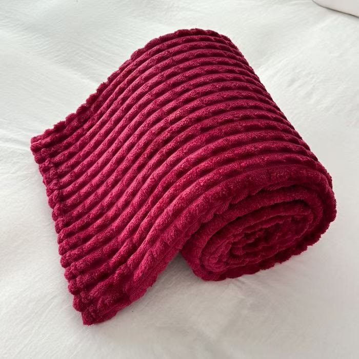 Coperta scozzese spessa e calda - Borgogna - 200cm x 230cm - image 20