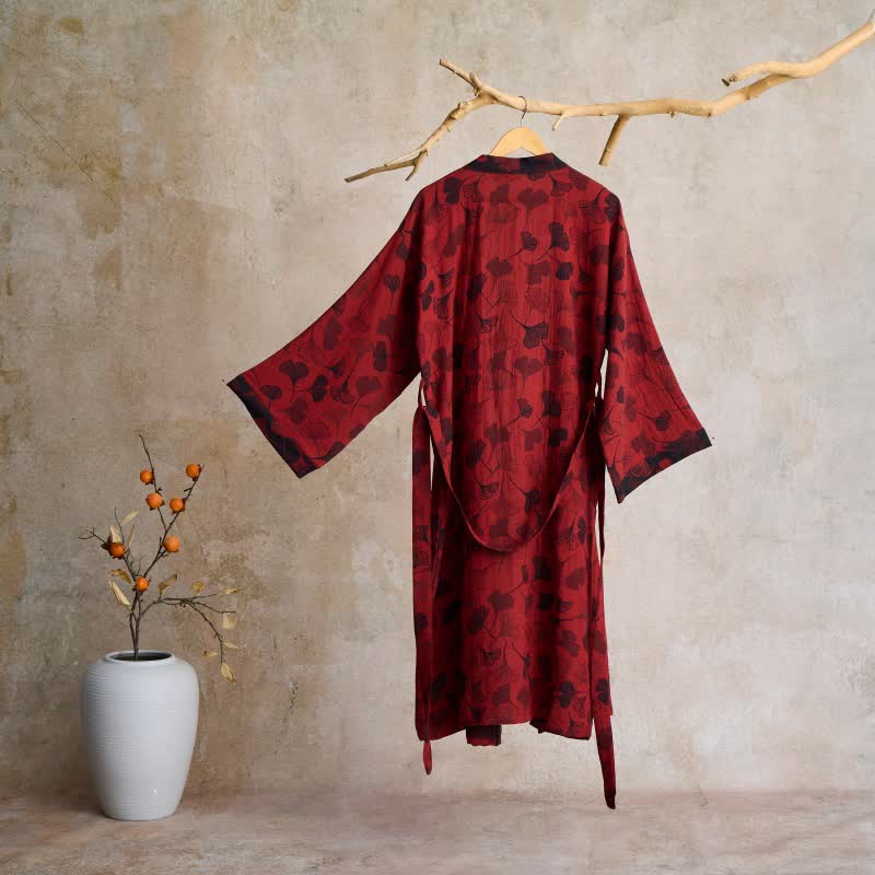 Kimono in garza di cotone Ginkgo Biloba - image 16