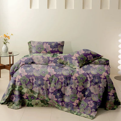 Set di biancheria da letto reversibile in cotone con fiori di pesco Ownkoti (4 pezzi) - image 1