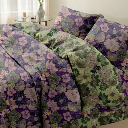 Set di biancheria da letto reversibile in cotone con fiori di pesco Ownkoti (4 pezzi) - image 3