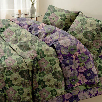 Set di biancheria da letto reversibile in cotone con fiori di pesco Ownkoti (4 pezzi) - image 7
