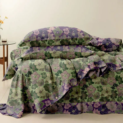 Set di biancheria da letto reversibile in cotone con fiori di pesco Ownkoti (4 pezzi) - image 6