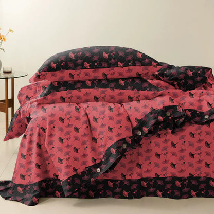 Set di biancheria da letto in garza di cotone Ginkgo Timeless Ownkoti (4 pezzi) - image 6