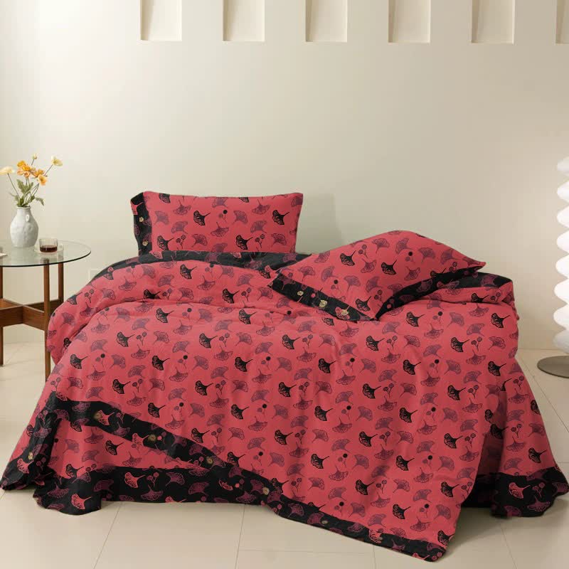 Set di biancheria da letto in garza di cotone Ginkgo Timeless Ownkoti (4 pezzi) - image 5