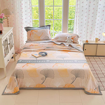 Coperta calda e accogliente con foglie di ginkgo - Multicolore - 230cm x 280cm - image 0