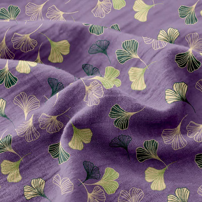 Copriletto in garza di cotone con foglie di ginkgo Ownkoti - image 7